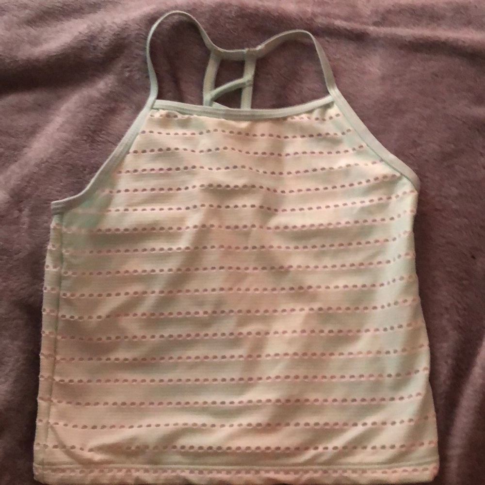 This is a swim suite top